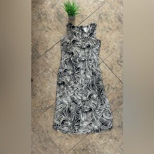 Vintage Erika leaf print dress